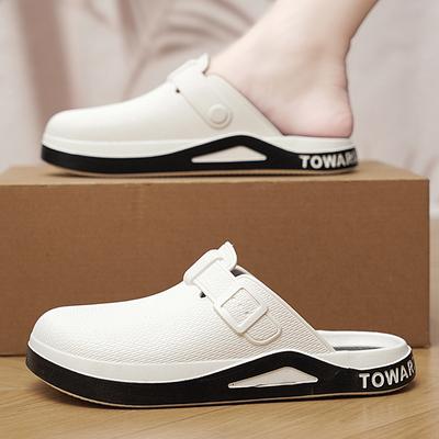 Clogs Slippers For Men Fashion Garden Shoes Casual Waterproof Beach Summer EVA Flat Sandals Vacation Pool Men Shoes