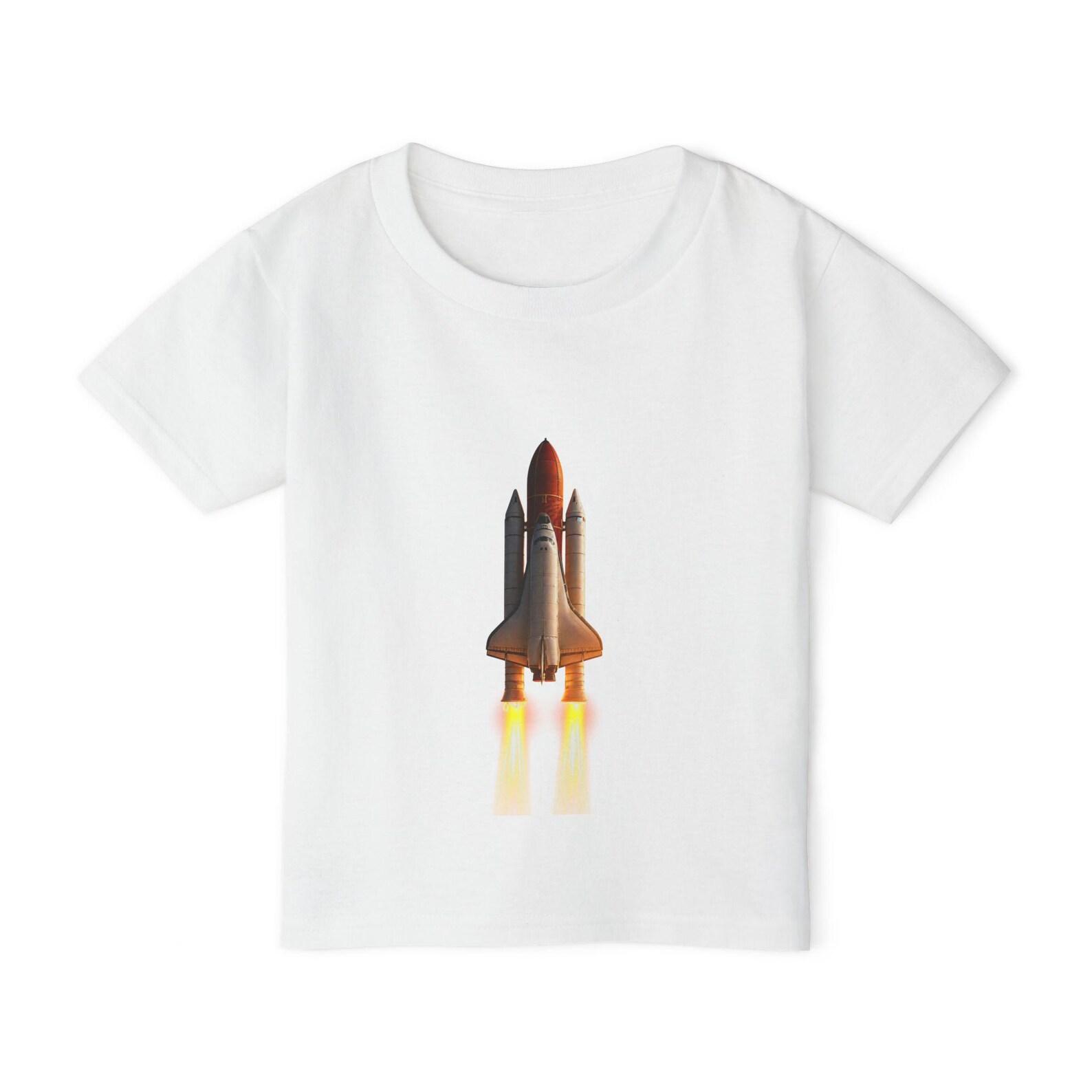 Space Shuttle Rocket Unisex T-Shirt | Launch Illustration, Kids Tee 140