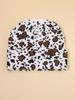 Knitted Hat Cold Printing Simple Hat Leopard Print Winter Hat Fashion Outdoor Autumn and Winter White and Brown Pattern Average Size