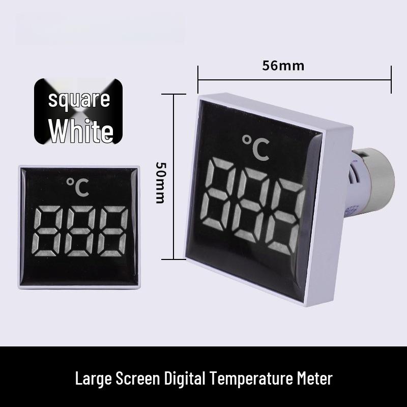 22mm Dual Display LED Voltage Current Frequency Meter - Round/Square