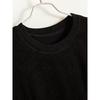 Look at the Detail Tassel Design! Western Style Girls' Summer Stretch Cotton Yarn Black and White Color Matching round Neck Pullover T-shirt 2025