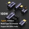 USB4.0 40Gbps Adapter USB C Male To Female 90 Degree 100W Fast Charging Data Converter for Laptop Tablet Phone Accessories 3