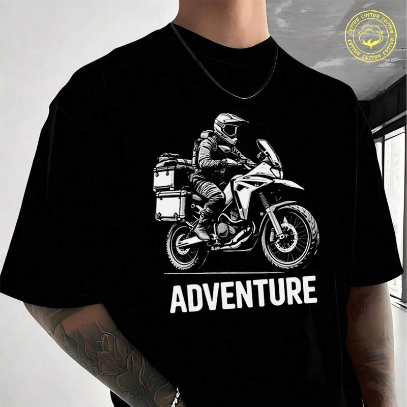 Men's Moto T-Shirt Free And Uninhibited Motorcycle Adventure Casual Street Suitable For Travel