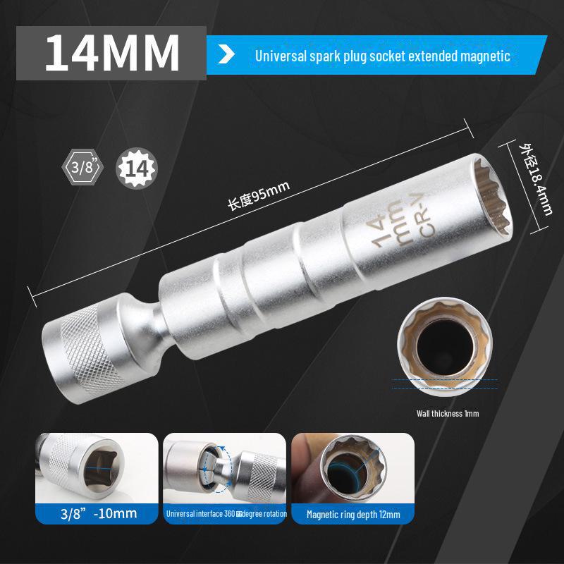 Ultra-Thin Magnetic Spark Plug Wrench 14/16mm for BMW, Nissan, Honda, Volkswagen, Ford