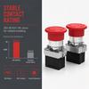 2PCS Round Head Push Button Switch Mushroom E-Stop Button for XB2-BS542/ZB2-BE102C Machine Safety