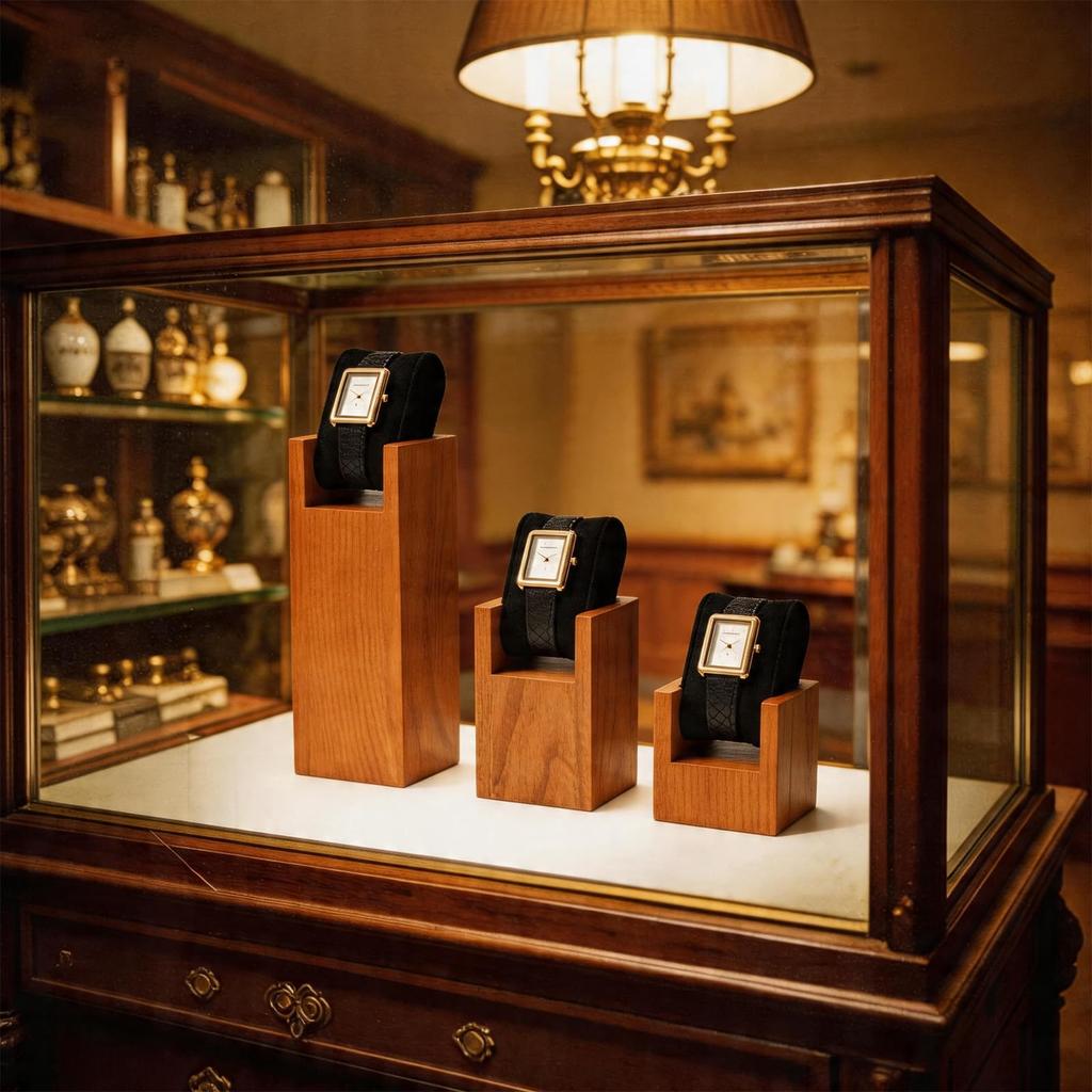 Woodten Watch Single Watch Use Stand, Stand, Wooden, High-Quality, Portable, Storage, Display, Photography, Shop/Home (J02201)