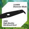 310mm Thickened 2T Thicken Trimmer Practical Hardened Steel Lawn Mower Cutter Smooth Surface Black Mower Cutter Replacement