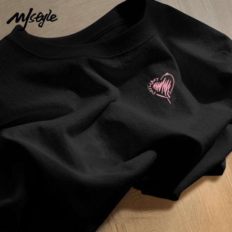 

MJ STYLE Women s Cotton Heart Print Loose Fit T-Shirt 2XL