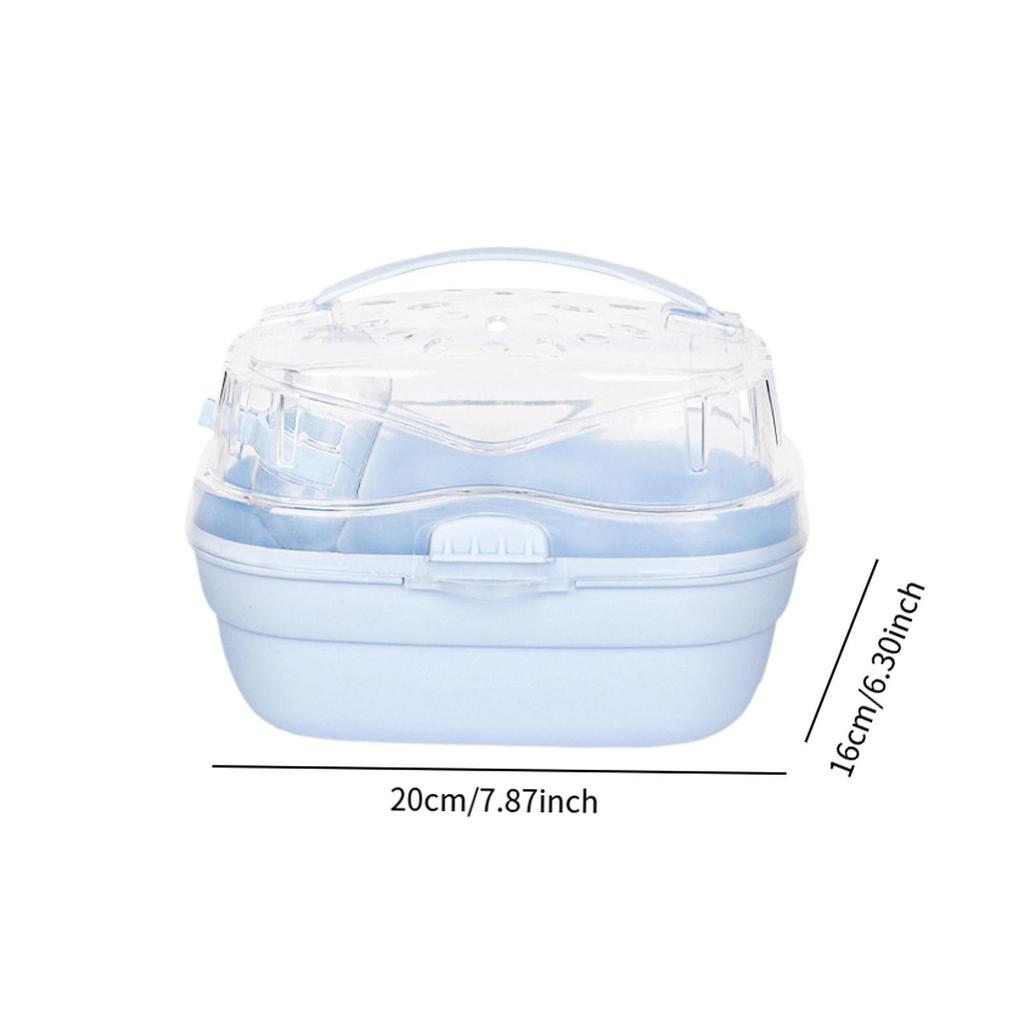 Hamsters Travel Carry Cage Carrying ° Transparent Window Versatile for Hedgehog