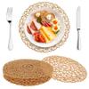 Runde Platzsets Boho Geflochtene Runde Platzsets Gewebte Tischsets für Esstisch, Zuhause, Hochzeit Ramadan-Party