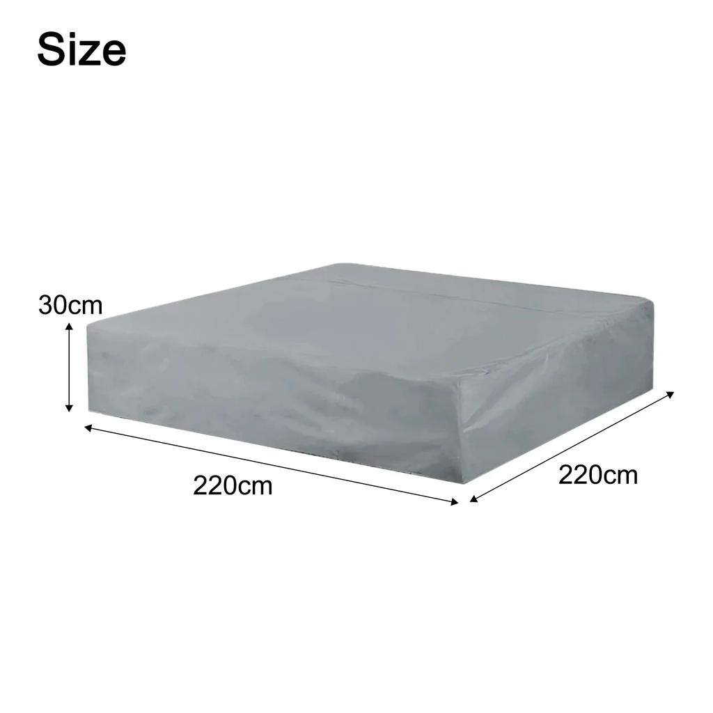 Outdoor Use Protection Against Rain 220*220*30cm Spa Cover Outdoor Protection 190T Waterproof Fabric Protective Shield