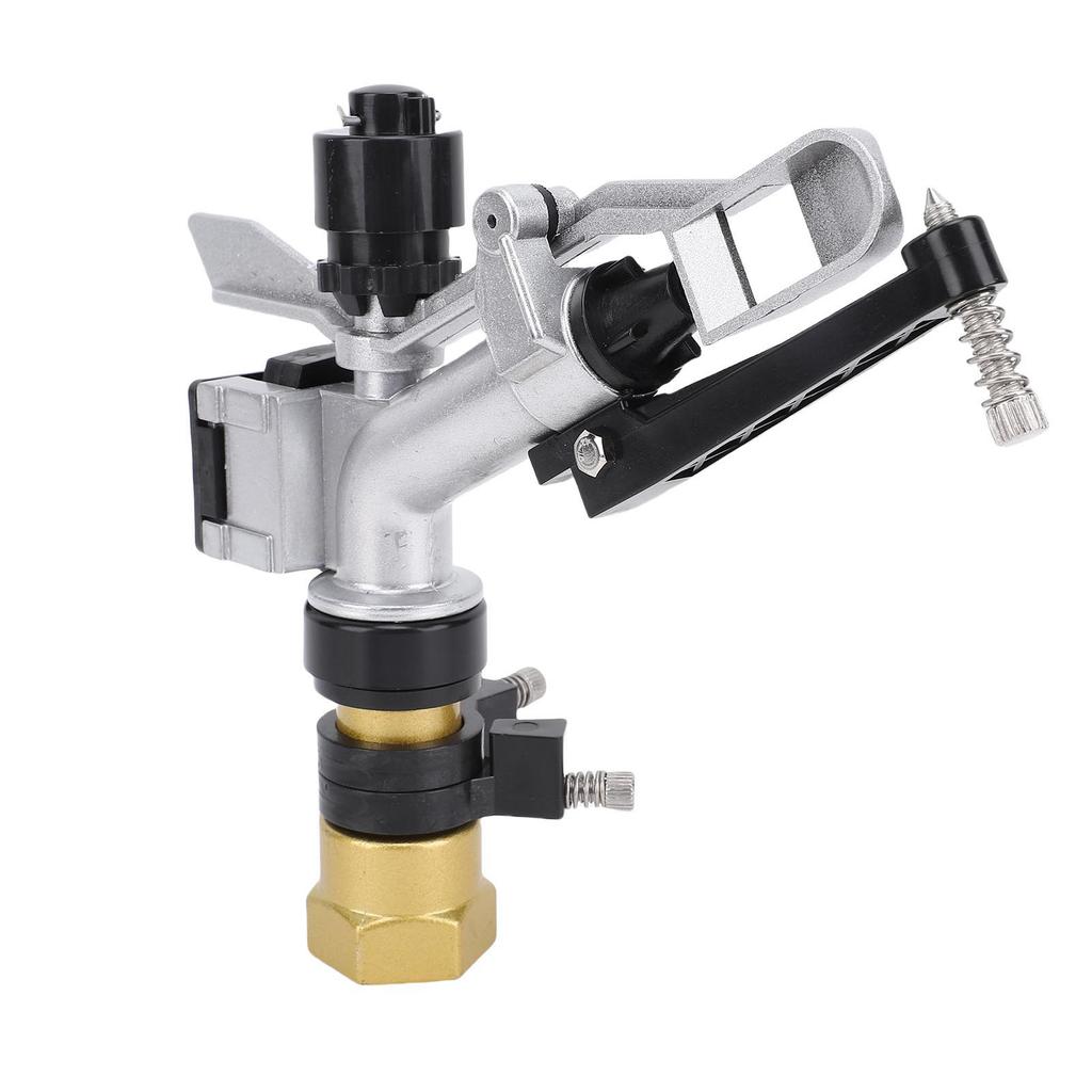 Irrigation Spray Gun Zinc Alloy Water Saving Automatic Rotating Impact Gun Sprinkler for Farm Yard G1 Interface