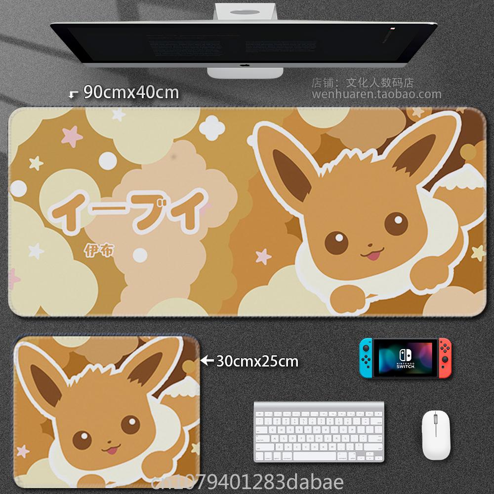 Quality Leather Pikachu Mouse Pad Pokémon Keyboard Pad Student Learning Writing Table Mat Waterproof Oil Resistant Tablecloth