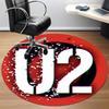 1pc U2 Music Band Chair Carpet for Office, Indoor Non-Slip Polyester Fiber Carpet,  Machine Washable, Durable Construction Yy251205150