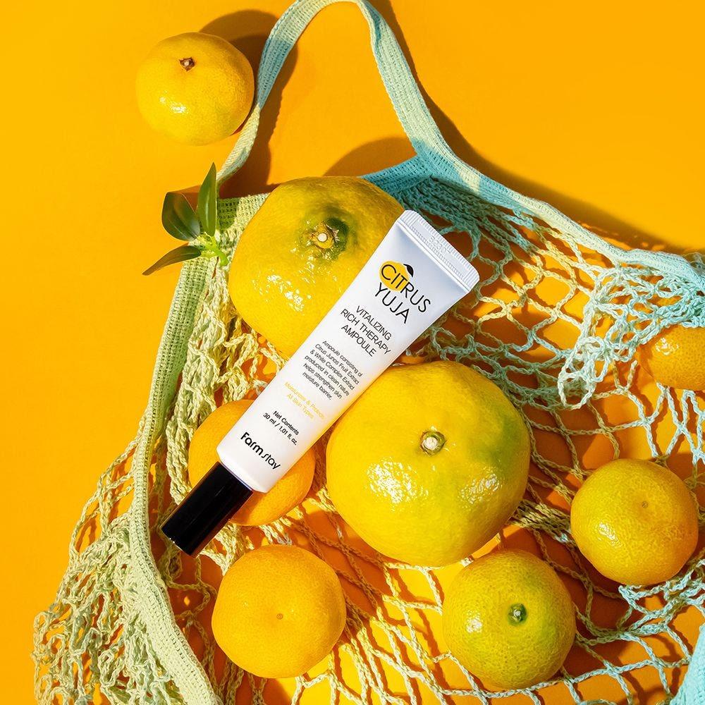 Farmstay Citrus Yuja Vitalizing Rich Therapy Ampoule (30ml) - Brightening & Hydrating