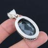 Blå Topaz Ädelstenshänge Solid 925 Sterling Silver hänge Smycken Present för unisex