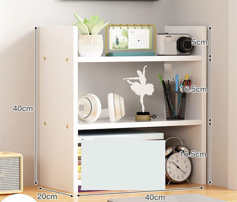 

1pcs Desk bookshelf, desktop storage rack, office desk storage rack, dormitory desk, study desk, multi-layer small layer rack