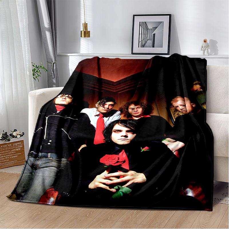 3D My Chemical Romance Band Gerard Way Soft Plush Blanket,Flannel Blanket Throw Blanket for Living Room Bedroom Bed Sofa Cover