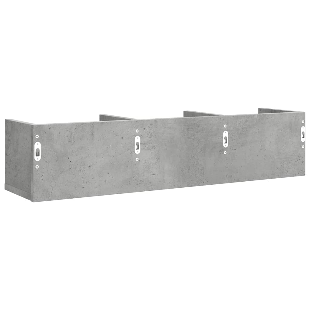 Wall Cabinets 2 pcs Concrete Grey 75 x 18 x 16.5 cm Engineered Wood