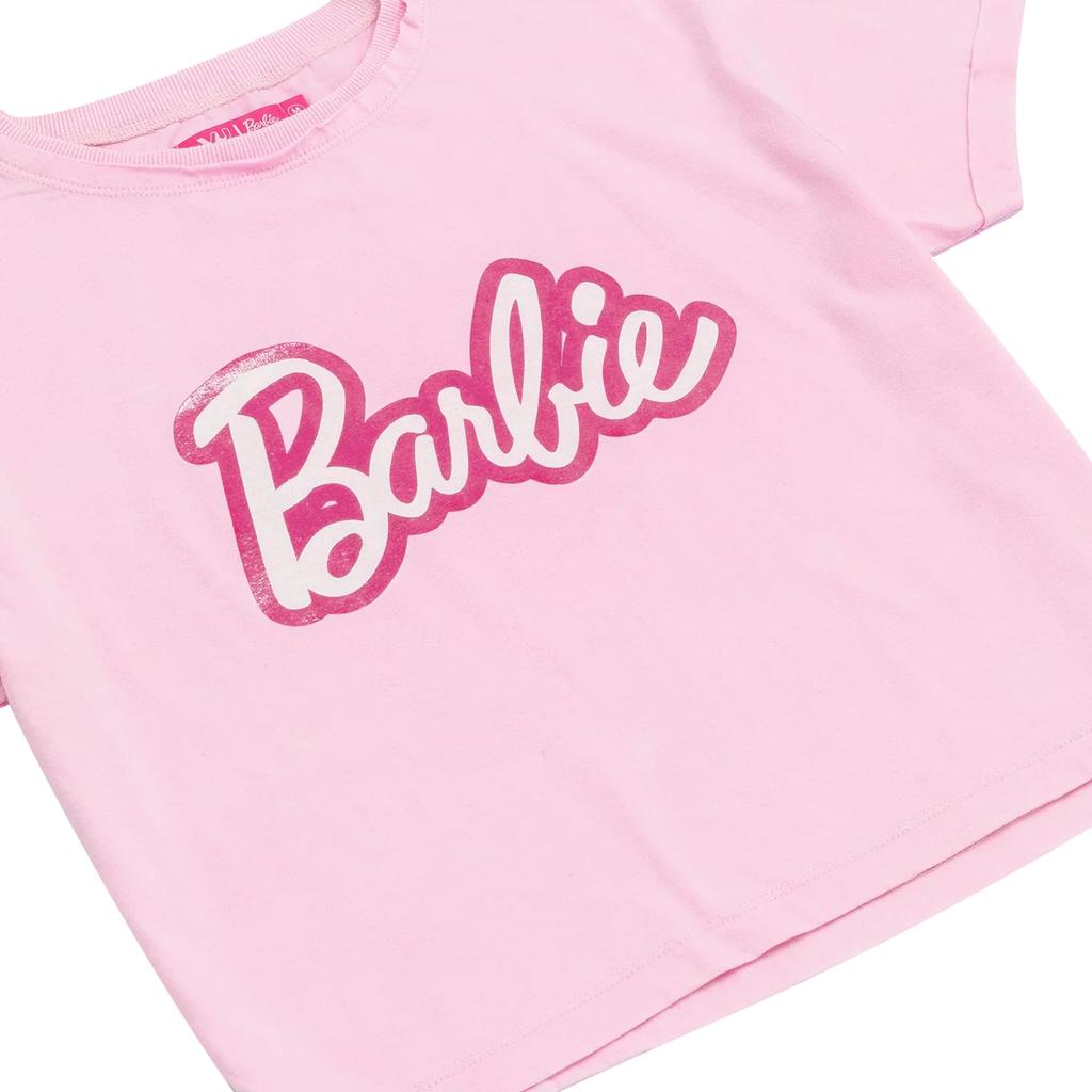 barbie Womens/Ladies Distressed Logo Crop Top