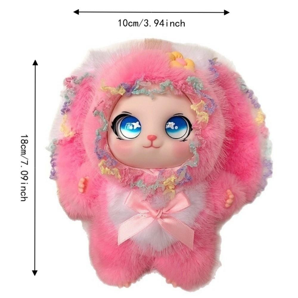 Big Ear Bunny Key Chain Ornaments Plush Doll Pendant Rabbit Plush Keychain Women Girls Gift
