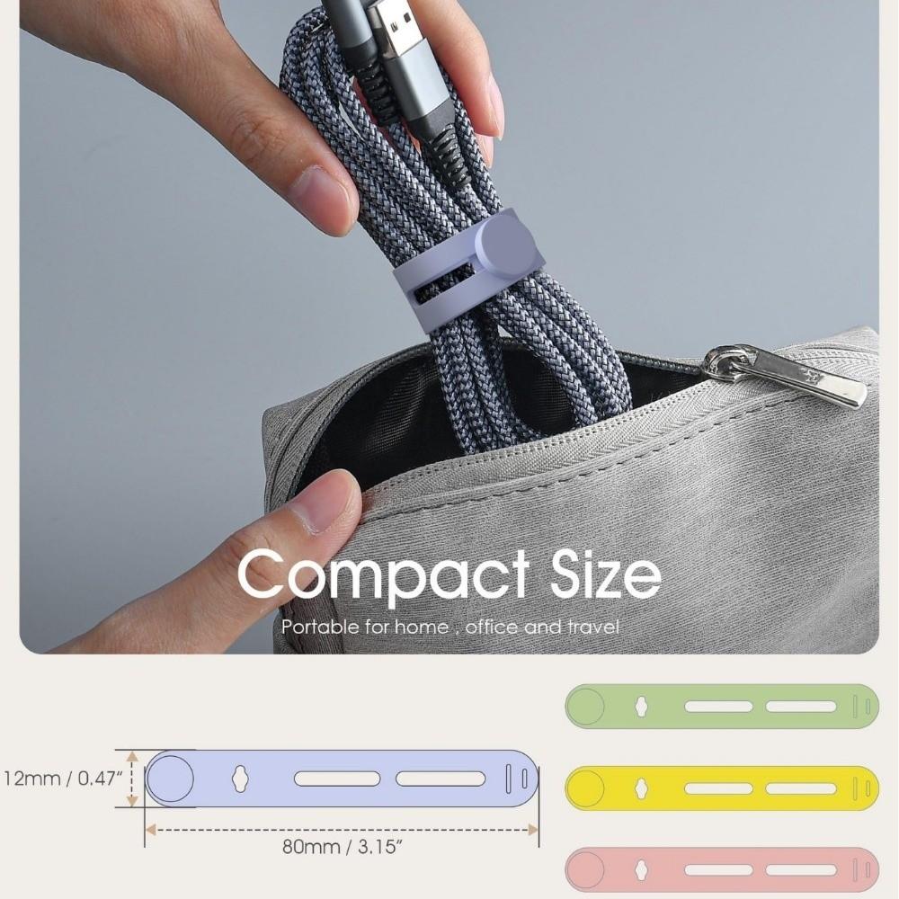 35Pcs Silicone Silicone Cables Ties Flexible Ties Buckle Design Cord Cable Organizer 7 Mixed Colors Reusable Cable Tie Clip