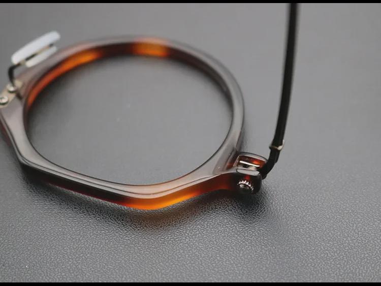 Retro Italian Handmade Pure Titanium Glasses Frame - Unisex Myopia Glasses with Mechanical Style