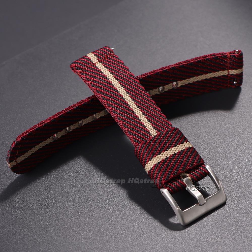 Nylon Strap 20mm 22mm Comfortable Wristwatch Strap Watch Band Stitching Fabric Bracelet Quick Release Universal Wristband