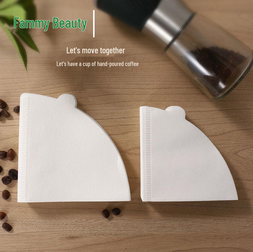 

V-shaped V60 conical pour-over coffee filter paper, made from virgin wood pulp, Japan. V02 (Custom) білий