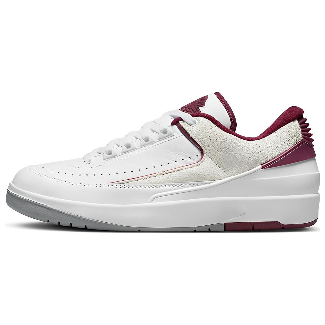 Мужские кроссовки Air Jordan 2 Retro Low Cherrywood белый вишневый-красный светло-стальной-серый DV9956-103 42.5