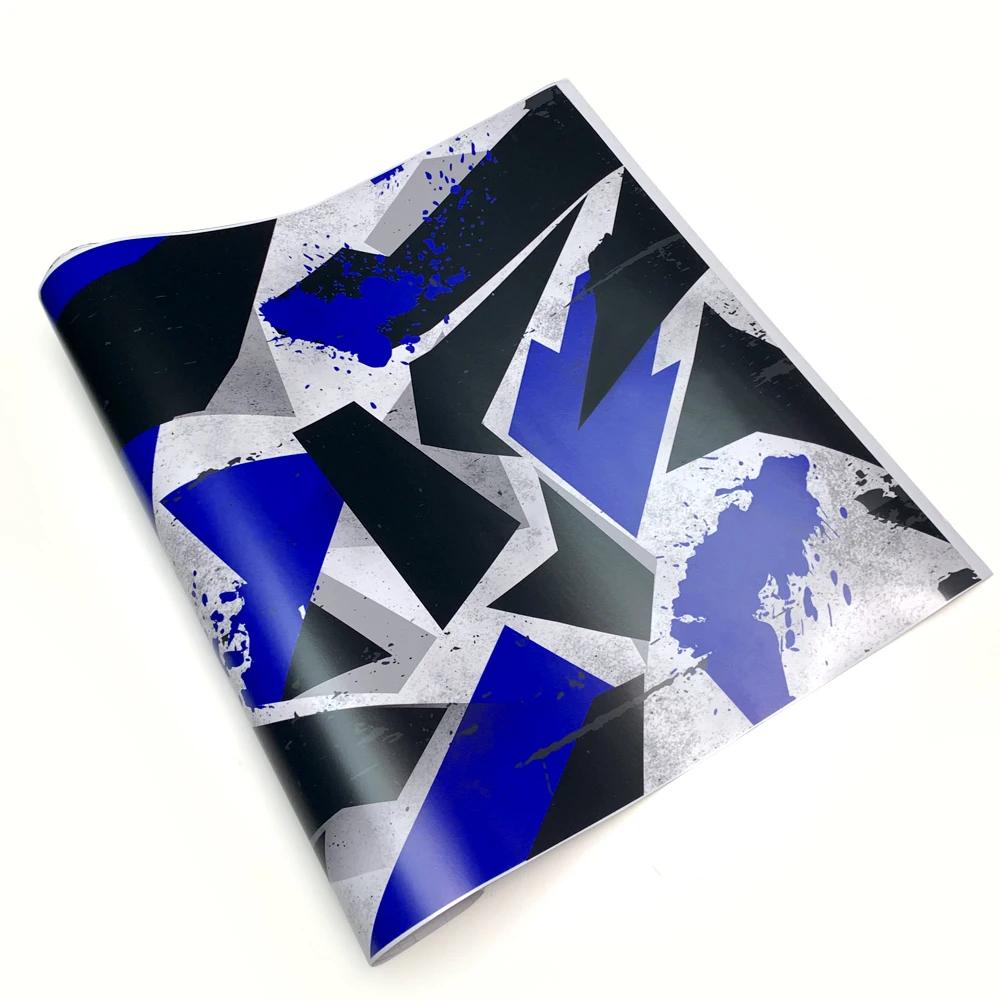 

Автомобильные наклейки Камуфляжная виниловая наклейка для оклейки автомобилей Полное покрытие кузова Геометрия Мотоциклетные аксессуары Виниловая пленка с эффектом брызг краски 10cmx150cm синий
