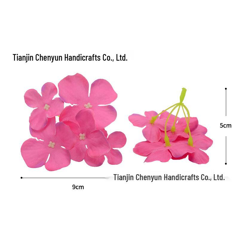 5-Prong Hydrangea Simulation Hairpin & Brooch Set for DIY Floral Arrangements
