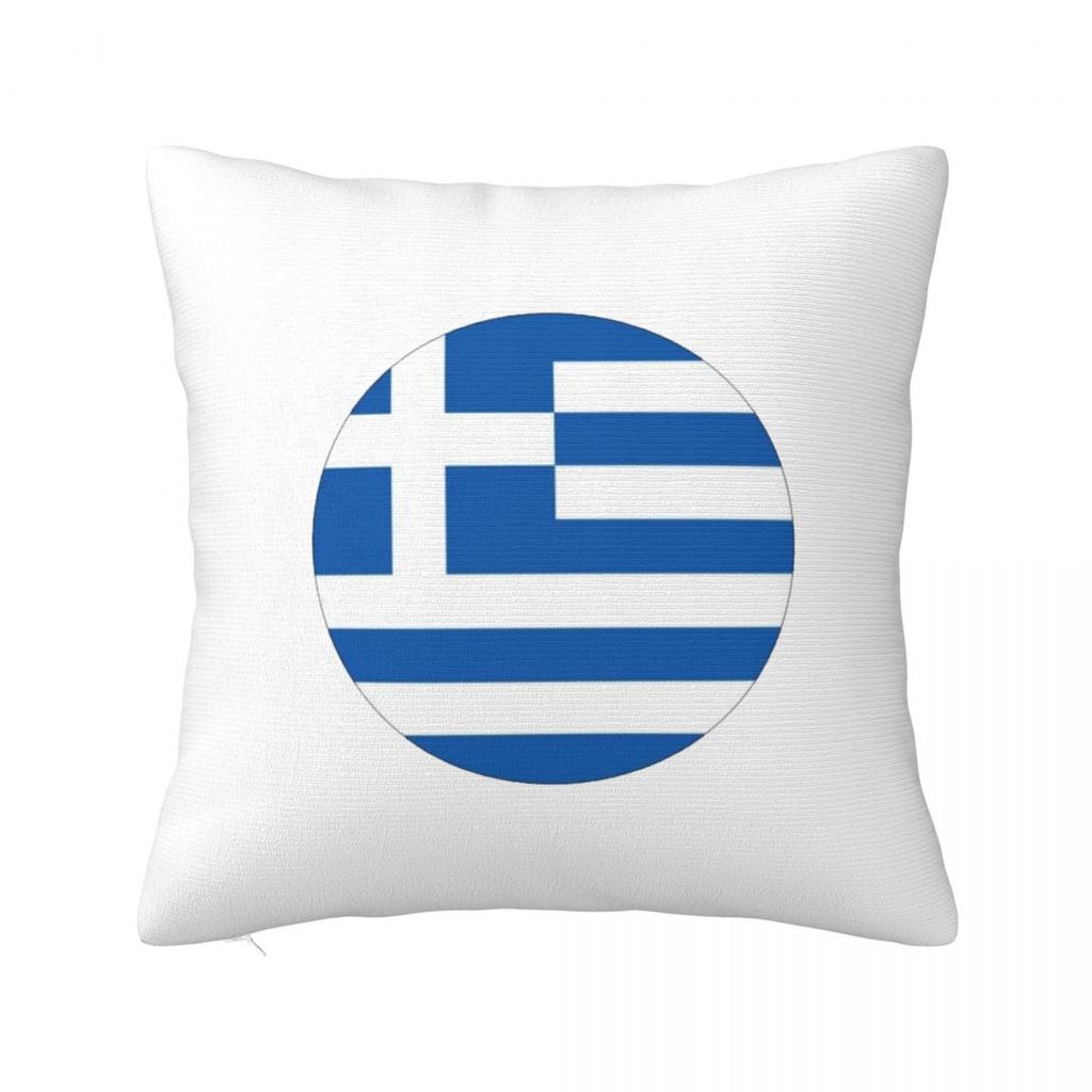 Greece Greek Flag Square Pillowcase Cushion Cover Pillow Case Throw Pillow Cover for Home Sofa Living Room