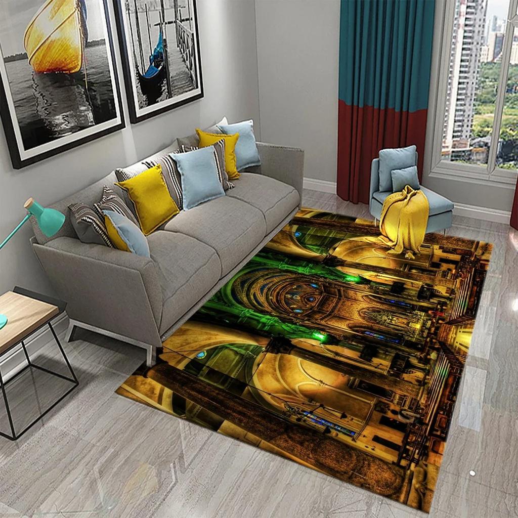 3D Religion Church Carpet Holiday Home Prayer Decor Living Room Bedroom Balcony Non-Slip Floor Mat