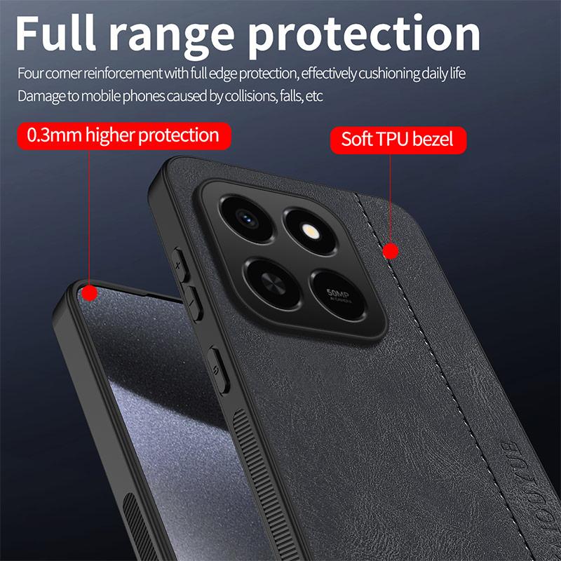 Pro pouzdro Honor X7D pro Honor 400 Chytrý kryt Luxusní PU-Kůže Tvrdý Plast Nárazuvzdorný Telefon Funda Ochranný Kryt Capa