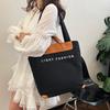 Fashionable Canvas Tote Bag For Women Trendy Large Capacity Shoulder Bag