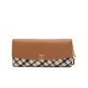 Daks Brown Check Dd Logo 3 Fold Long Wallet Dcwa6f421w2