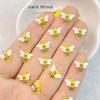 50Pcs New Cute Mini Bee Resin Statue Crafts Flat Ornaments Jewelry Making Hair Salon Nail Accessories, Bee Nail Art Charms
