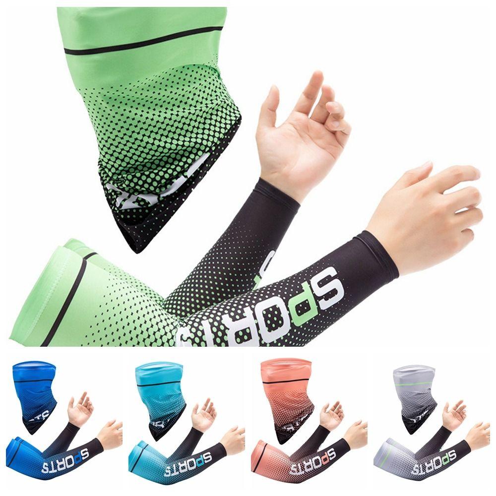 Long Summer Arm Sleeve Sunscreen Ice Silk Sleeves Fashion Hand Protector Cover Summer