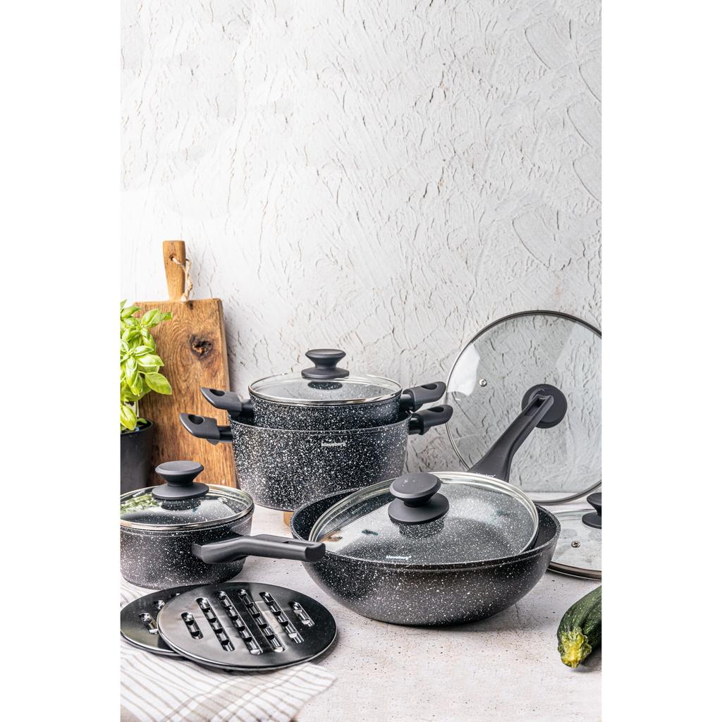 Set of Pots with Non-stick Marble Coating 12-piece KLAUSBERG KB-7657