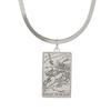 Tarot Cards Necklace for Women Stainless Steel Snake Chain Suit of Swords Traditional Tarot Art Minor Arcana Amulet Jewelry
