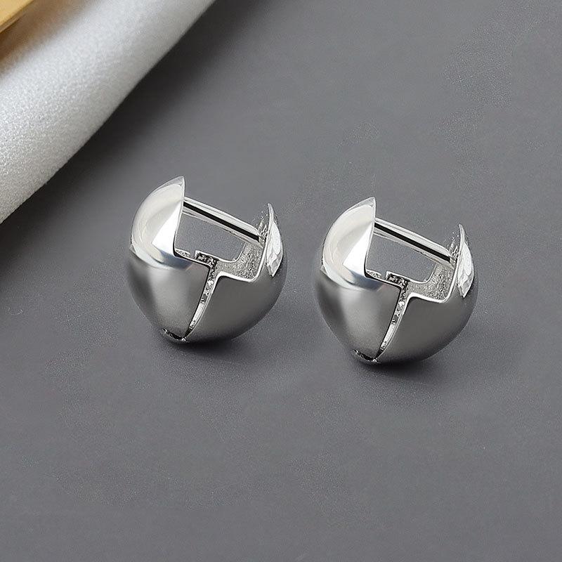 

925 Sterling Silver Earrings Charm Women Trendy Jewelry Vintage Simple Retro Ball Gold Party Accessories Gifts зелёный