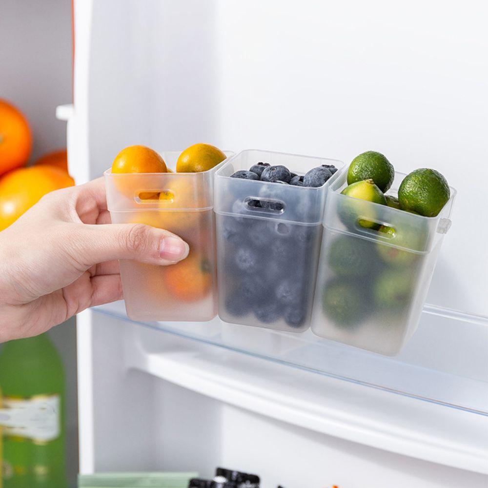 

2pcs Thicken Fridge Organizer Rack Stackable Fridge Storage Bin Kitchen Organizer L