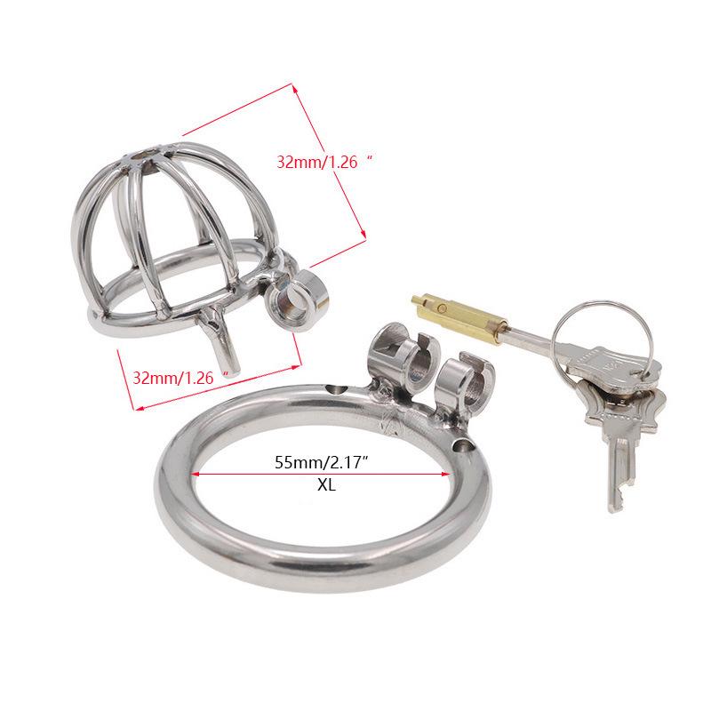 Chaqu Men's Hemisphere Chastity Cage Lock - Outward Wear Adult Device
