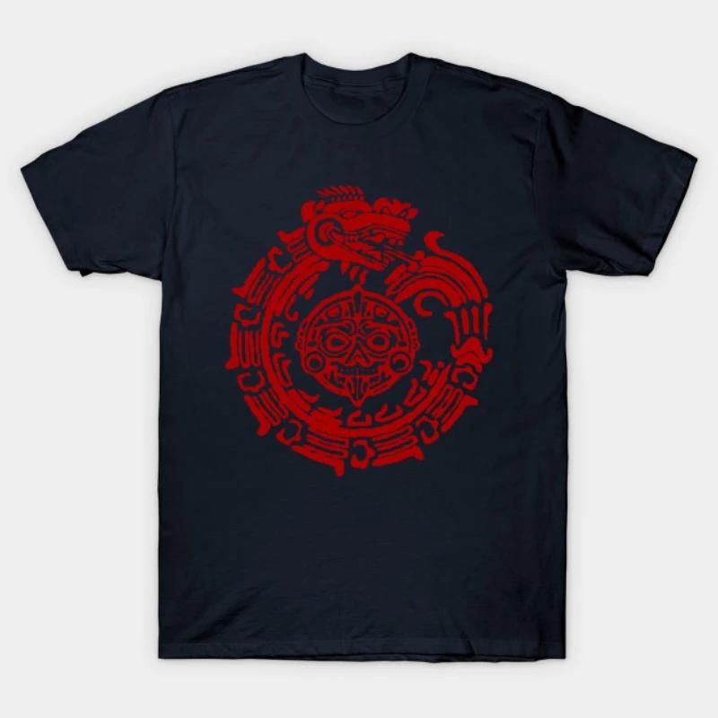 Fifth Sun , Aztec Rune T-Shirt 100% Cotton O-Neck Short Sleeve Summer Casual Mens T-shirt Streetwear
