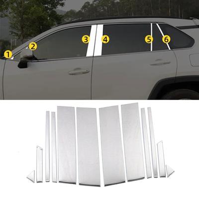 Voor Toyota Rav 4 Rav4 5e Generatie -2025 Decoratieve Chroom Raamstijl Strip Cover Trim Roestvrij Staal Middenstijlen Sticker