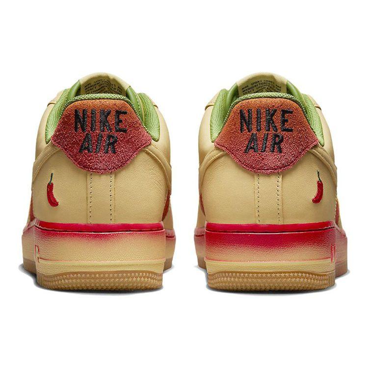 Nike Sneakers Unisex Air Force 1 07 Chili Pepper Tan Lemon-Wash University-Red DZ4493-700