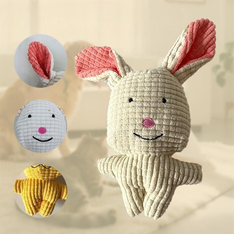 Dog Toy Plush Squeaky Companion Sleeping Puppy Toy Bite Resistant Teeth Grinding Training Dog Toy Supplies