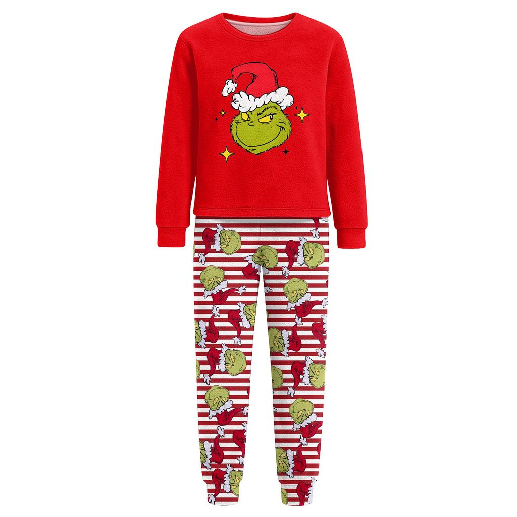 Christmas Prints Family Matching Long Sleeve Tops+Pants Set Family Matching Sets