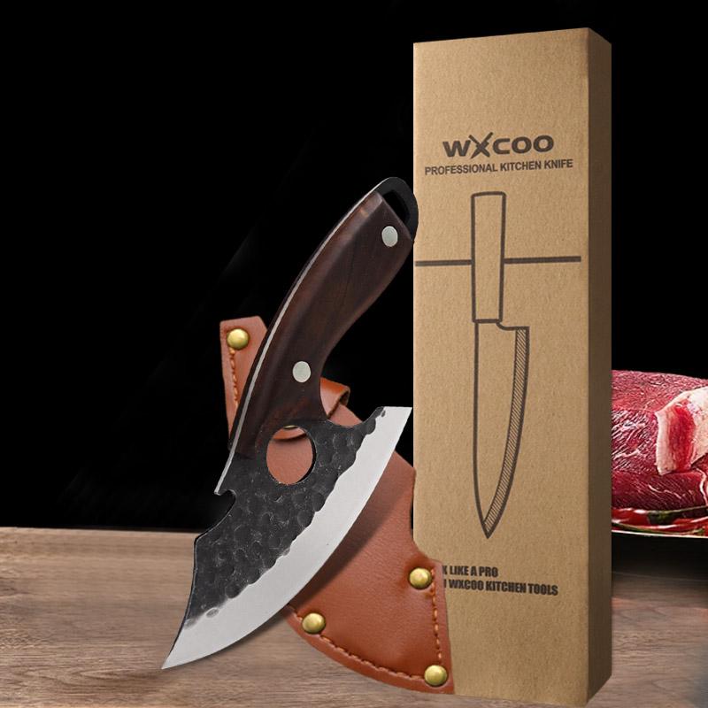 Hand Forged Boning Knife With Sheath Multi Purpose Chef Knife Perfect for Cutting Meat Chopping Vegetables Slicing Kitchen Knife